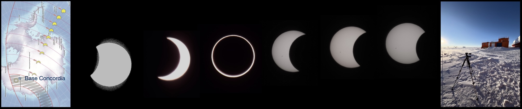 Eclipse annulaire observée depuis Concordia le 17 février 2026